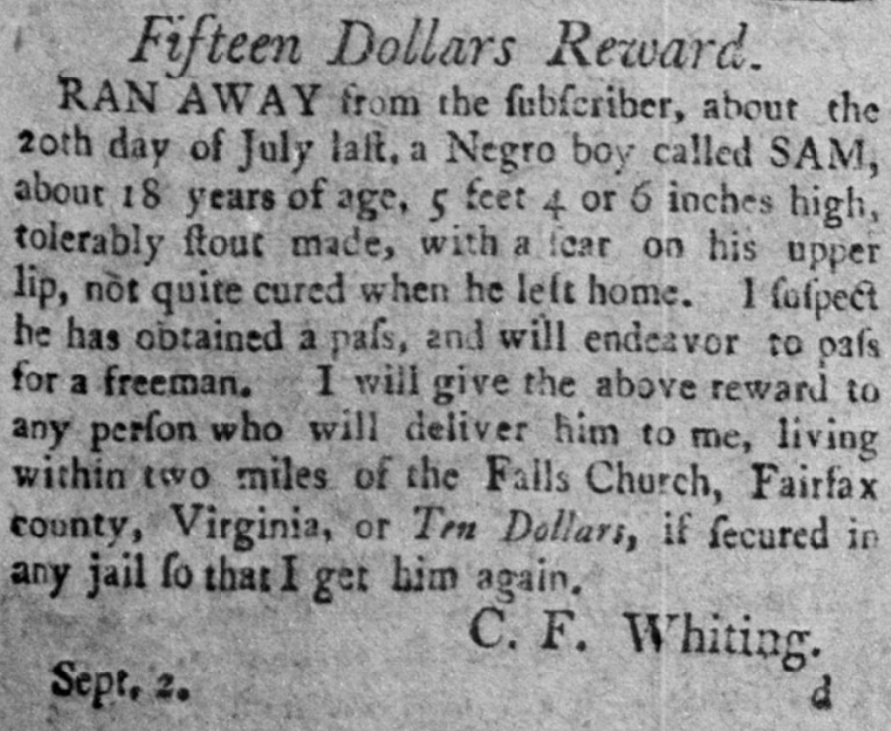 From the September 23, 1803 edition of the Alexandria Gazette.